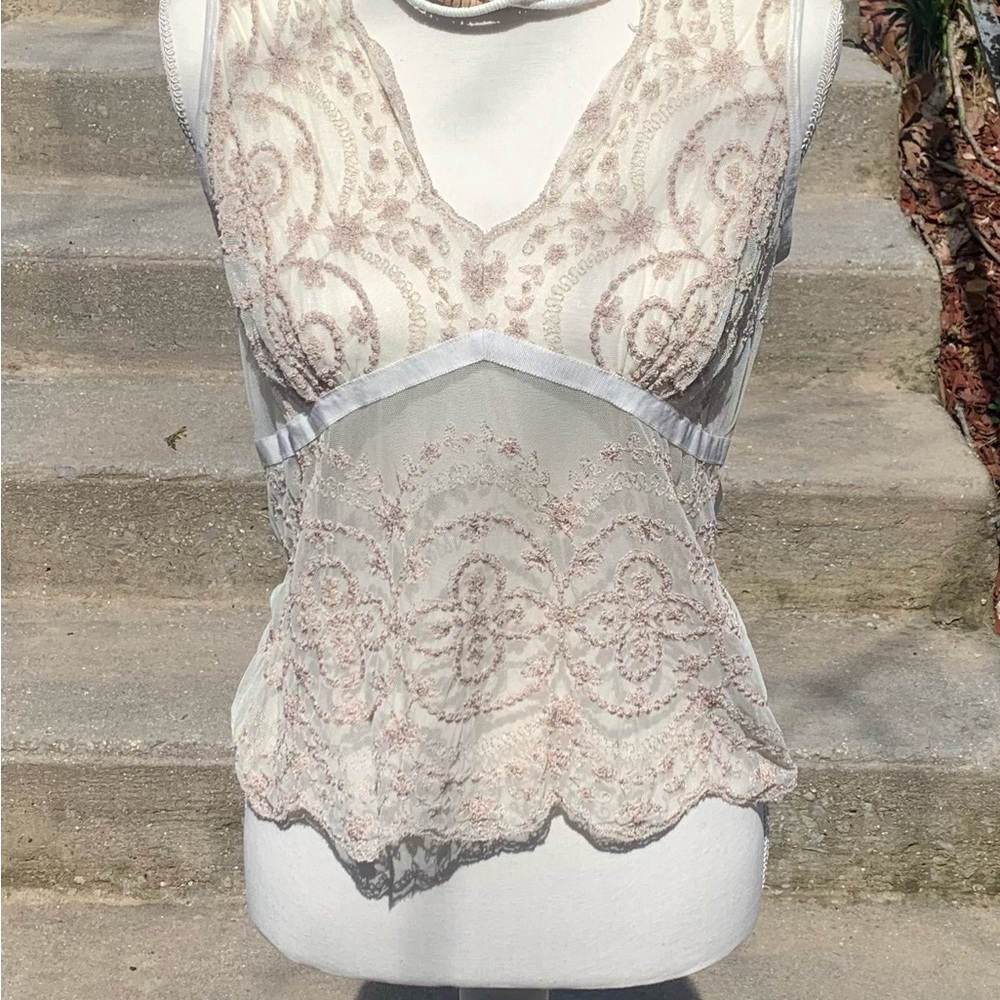 SOLD on Mercari Karen Kane Lace top. Size L. - Picture 13 of 14